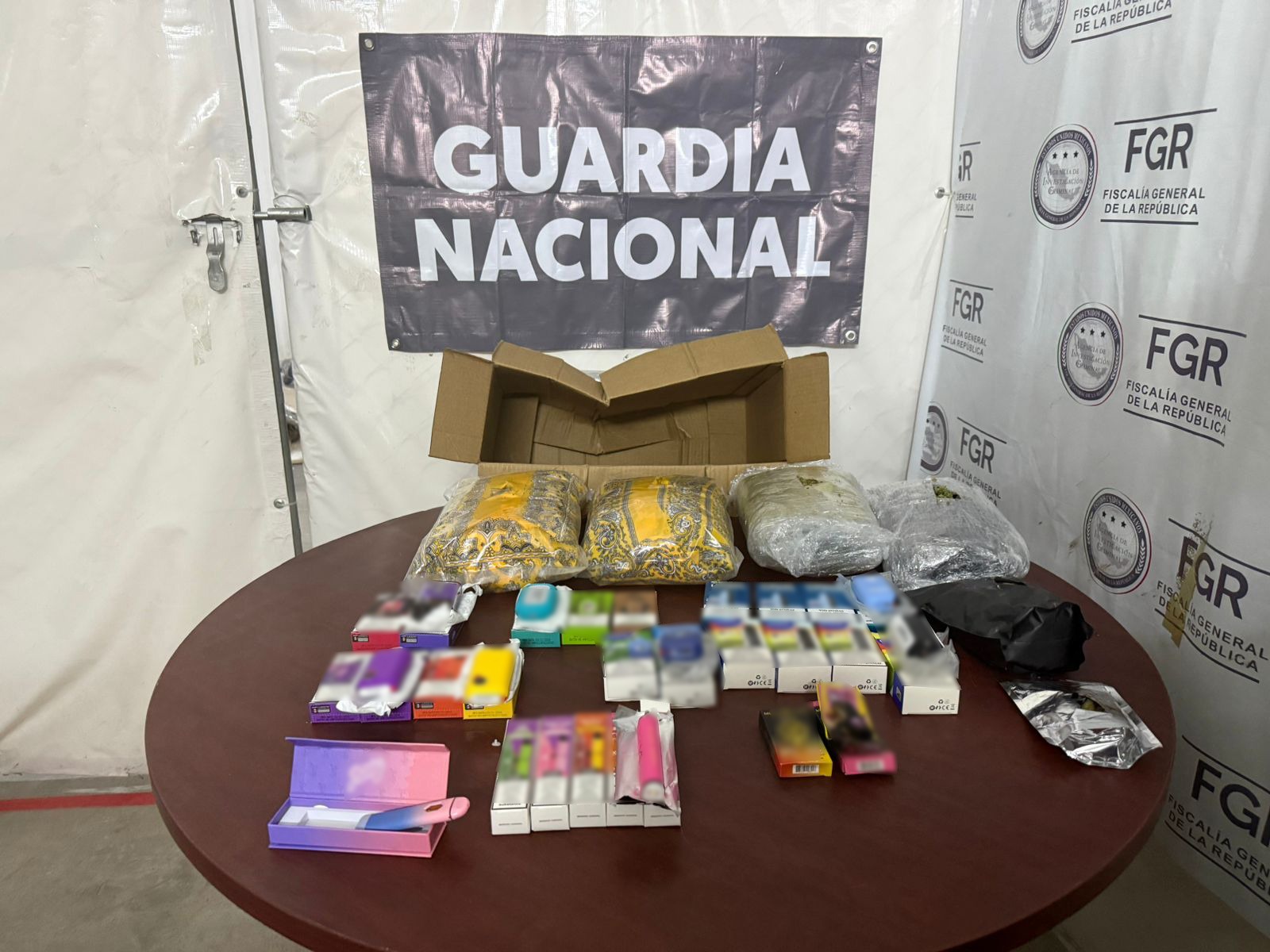 Guardia Nacional asegura marihuana y vapeadores con cannabis en aeropuerto de San Luis Potosí